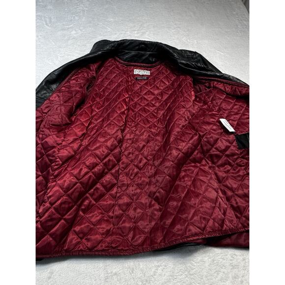 Vintage Pelle Studio Black Leather Belted Jacket M Thinsulate Liner Mob Wife - Picture 7 of 9